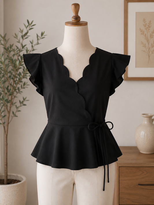 elegant short sleeve blouse
